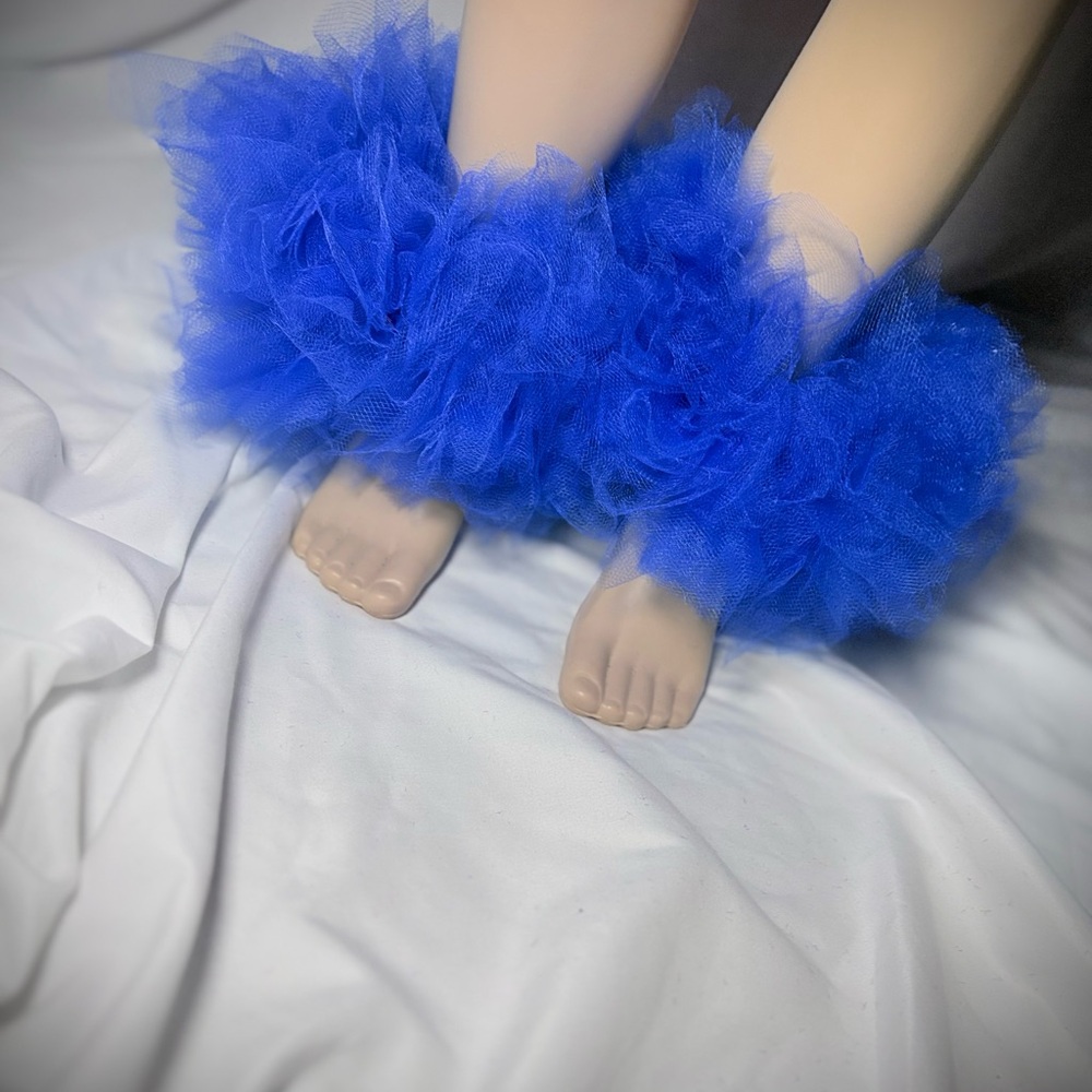 Royal Blue fluffy Tu Tu Ankles